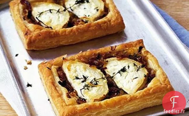 Tartes à l'oignon et au fromage de chèvre