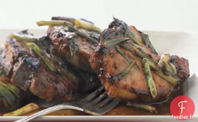 Côtelettes de Porc Glacées au Hoisin et au Miel
