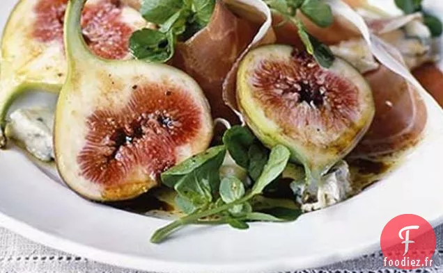 Salade de Figues, Gorgonzola et Prosciutto