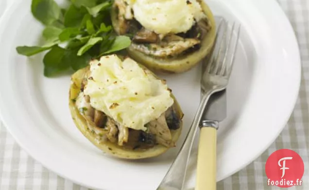 Tartes au poulet et aux champignons