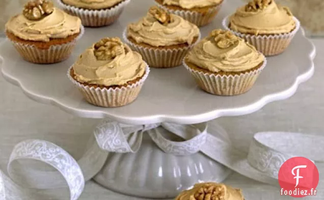 Cupcakes à la crème de café et aux noix
