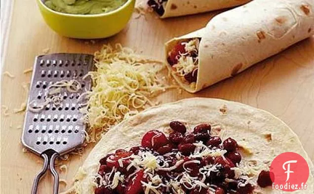 Wraps de haricots au piment fondant
