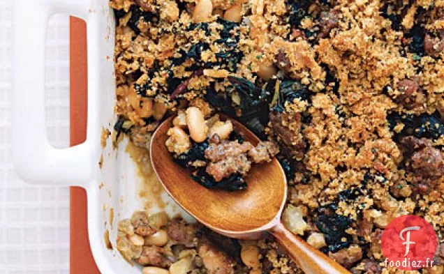 Gratin de Haricots Cannellini et Saucisses