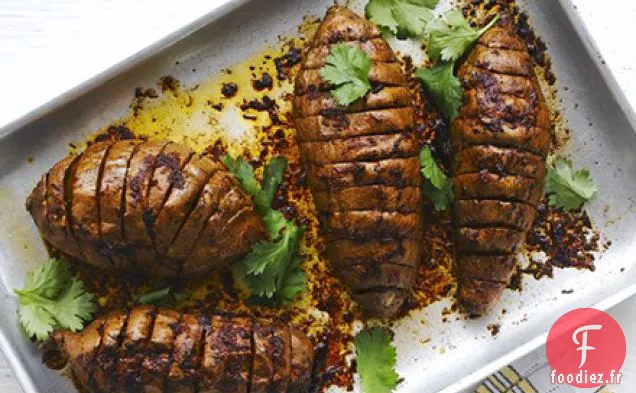 Patates douces Chipotle hasselback