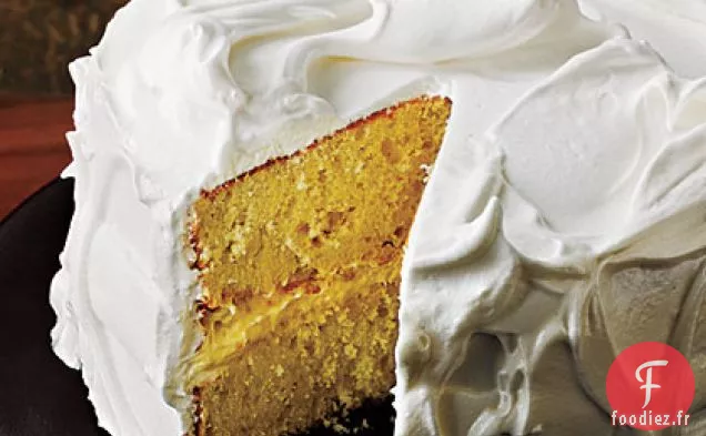 Gâteau à la Vanille avec Glaçage à la Meringue Italienne