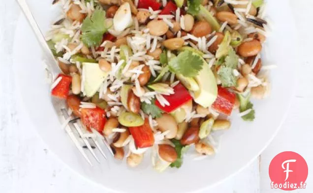 Salade mexicaine de riz et de haricots