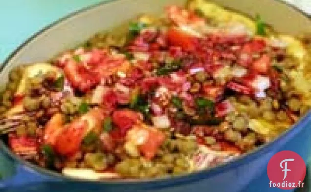 Ragoût De Lentilles D'Aubergines À La Mélasse De Grenade