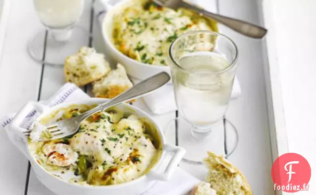Gratin de fruits de mer au fromage