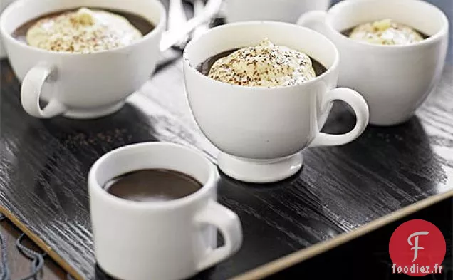 Pots de truffes au chocolat et au café