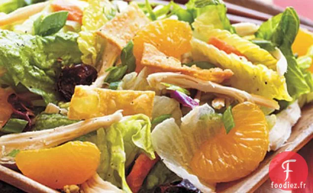 Salade de Poulet Asiatique avec Vinaigrette au Wasabi Sucrée et Épicée
