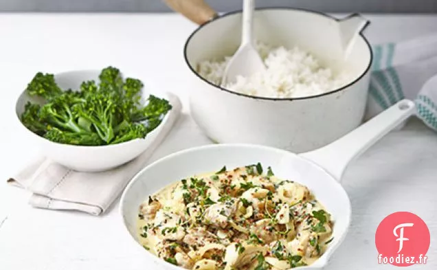Poulet au cidre, à la moutarde et aux herbes