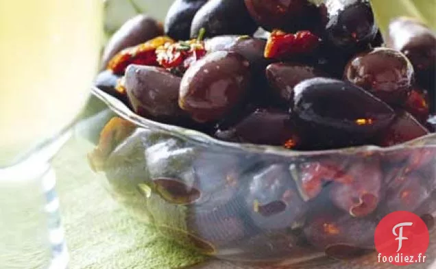 Olives aromatisées au romarin