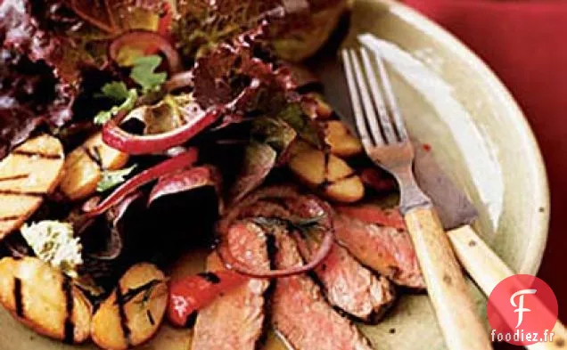 Steak Grillé et Salade de Pommes de Terre