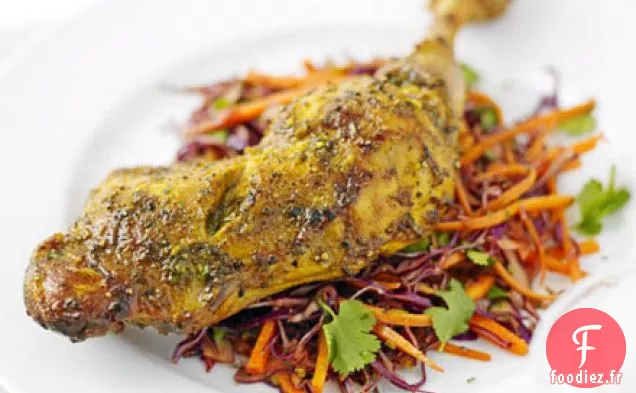 Poulet indien facile à la salade de chou