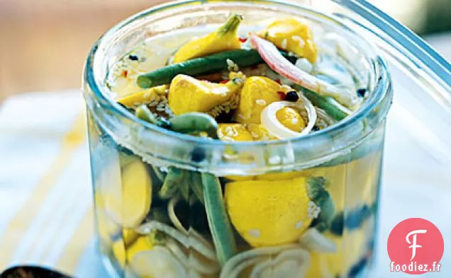 Courge Pattypan Aigre-Douce et Haricots Verts