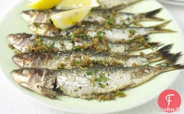 Sardines aux miettes de paprika croquantes