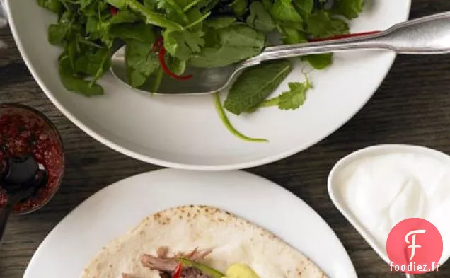 Salade aux herbes et au piment