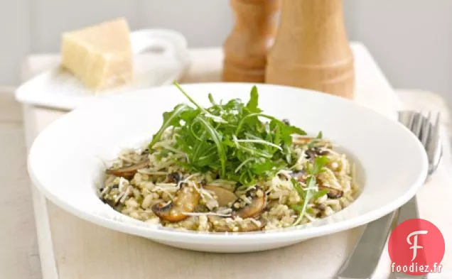 Risotto aux champignons et au thym