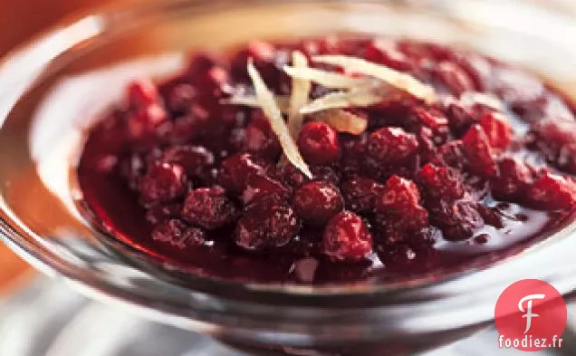 Compote de Canneberges au Gingembre et à la mélasse