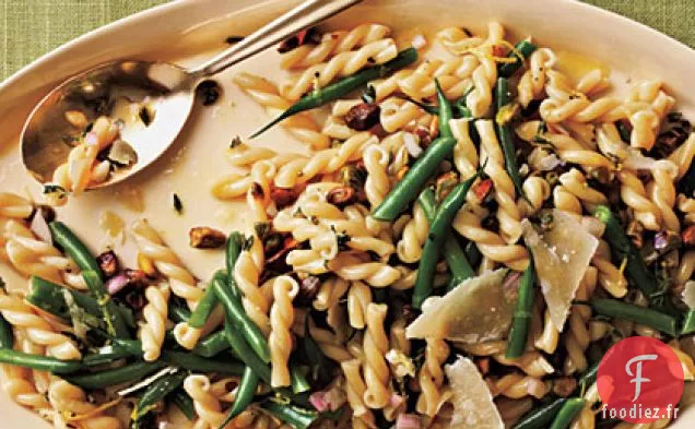 Salade Gemelli aux Haricots Verts, Pistaches et Vinaigrette Citron-Thym