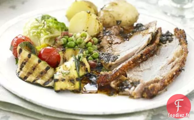 Épaule de porc rôtie lentement