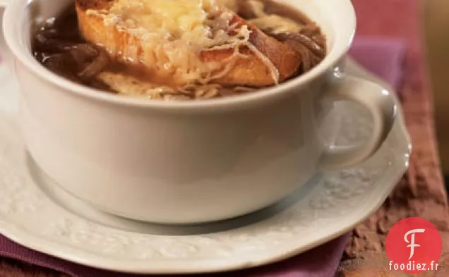 Soupe à l'Oignon avec Crostini au Fromage