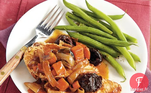 Longe de Porc Braisée au Porto et Prunes Séchées