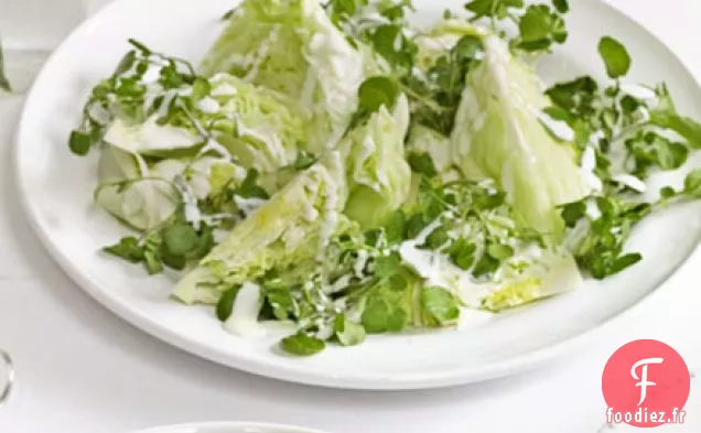 Salade verte avec vinaigrette au babeurre