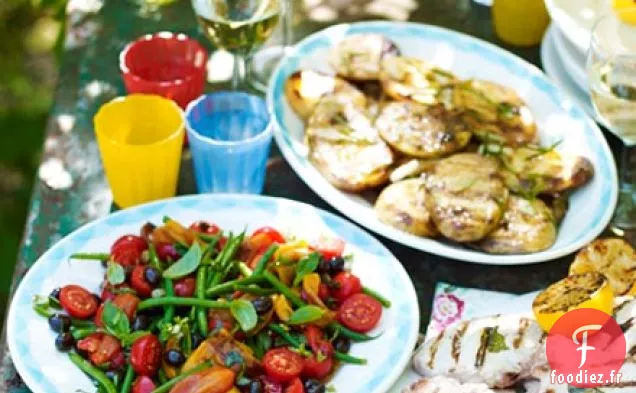 Salade italienne aux haricots et aux olives