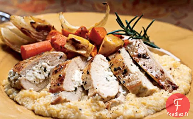 Poitrines de Poulet Farcies à l'Ail et au Fromage de Chèvre aux Herbes