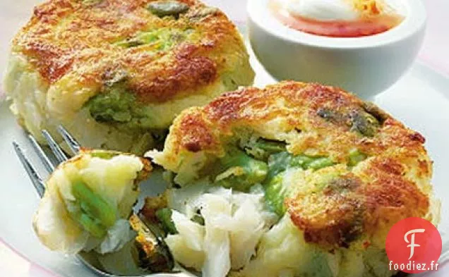 Gâteaux de poisson d'été à la crème de piment