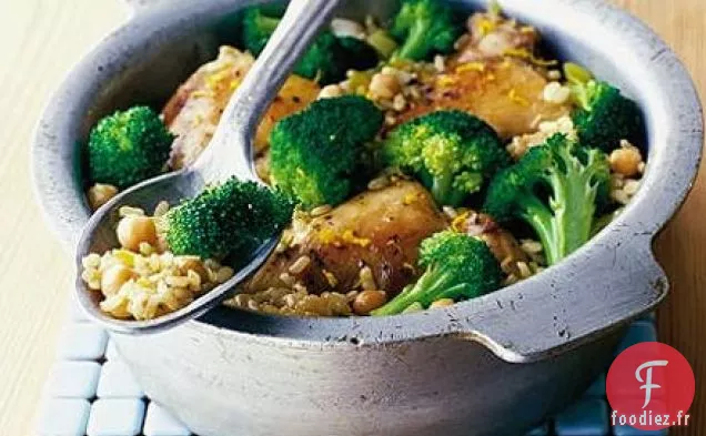 Pilau de poulet et pois chiches en un pot