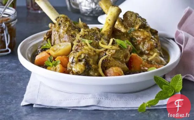 Tajine d'agneau et saucisses merguez