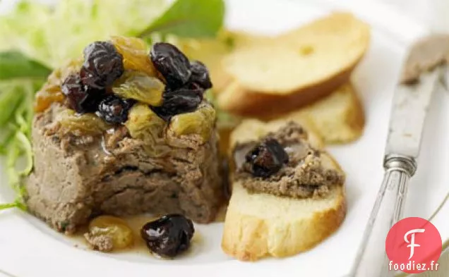 Parfait de foie de poulet aux raisins secs et raisins secs