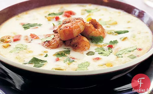 Soupe Thaïlandaise aux Crevettes à la Noix De Coco