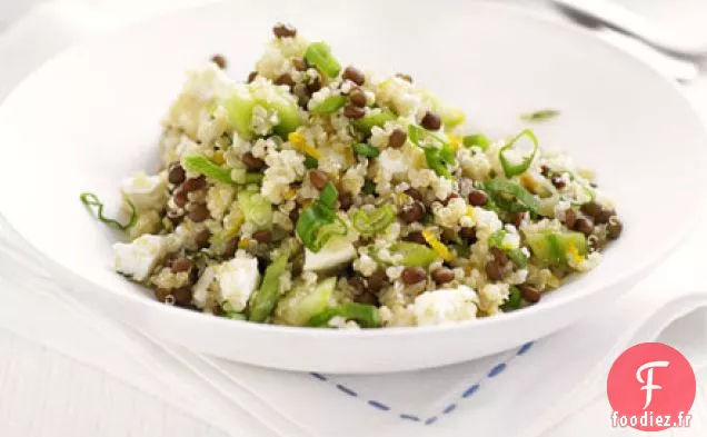 Salade de quinoa, lentilles et feta