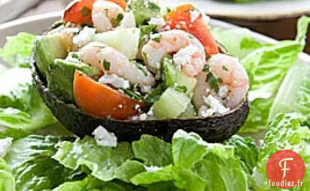 Avocats Farcis Aux Crevettes Et Au Concombre