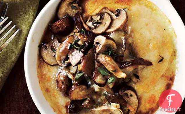 Polenta Fontal aux Champignons Sautés