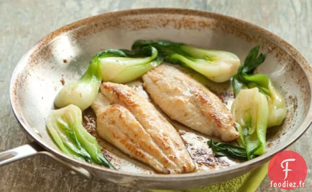 Poisson-chat glacé au Miso et Bok Choy