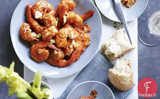 Crevettes au poivre Bloody Mary