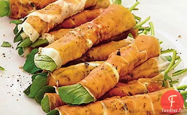 Rouleaux de prosciutto et de roquette
