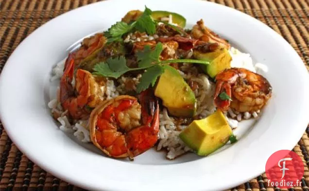 Crevettes Et Avocat En Sauce Au Tamarin