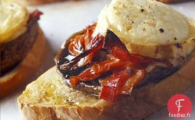 Bruschettas aux champignons farcis