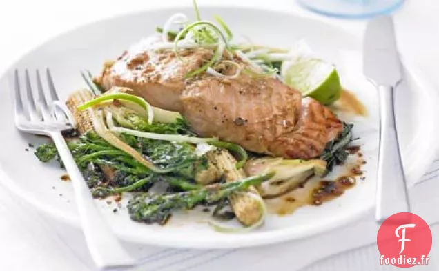 Saumon citron vert et gingembre
