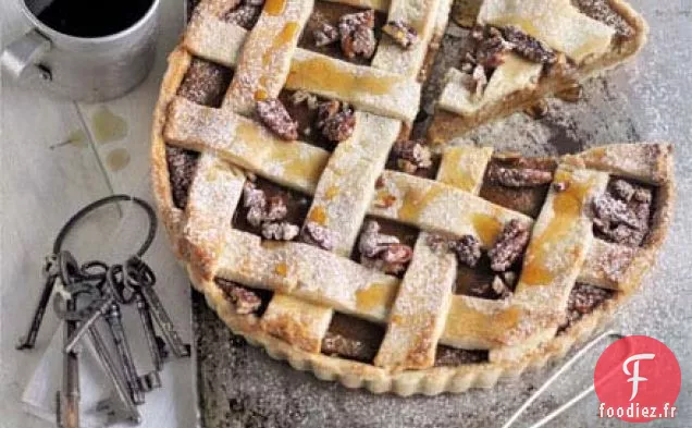 Tarte à la noix musquée, à l'érable et aux pacanes