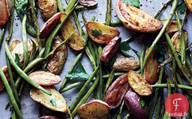 Pommes de Terre Rôties et Haricots Verts