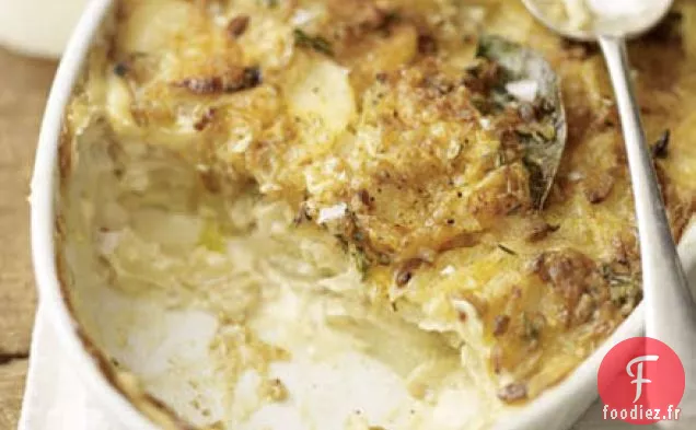 Gratin crémeux de pommes de terre et d'échalote