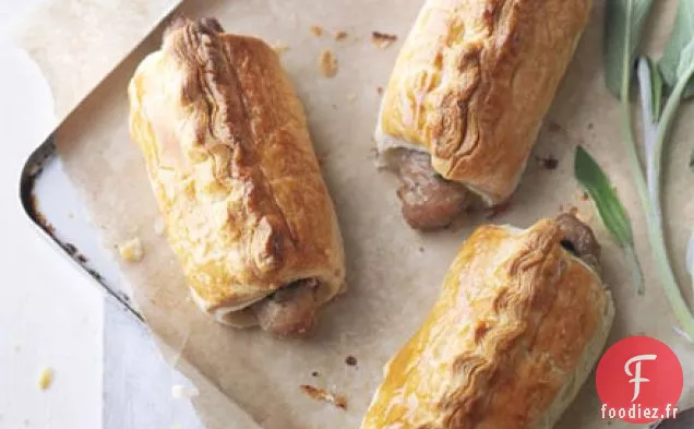 Rouleaux de saucisses au porc et à la sauge