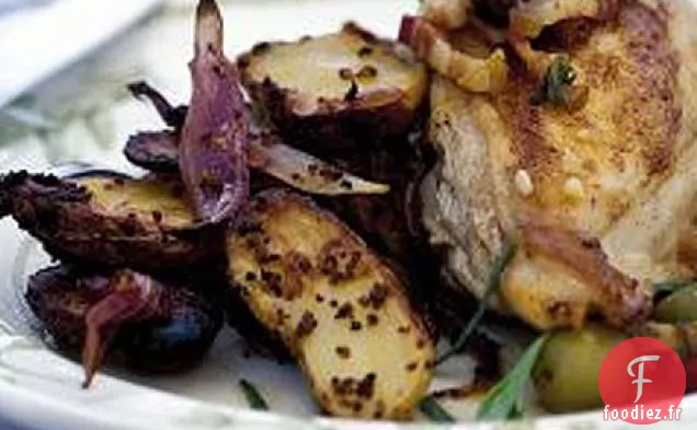 Pommes de terre nouvelles en croûte de moutarde