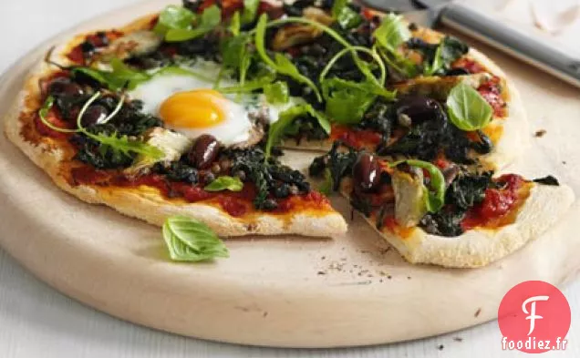 Pizza florentine sans produits laitiers